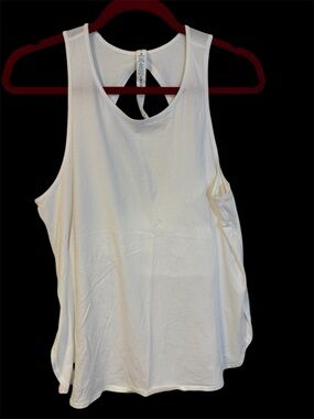 lululemon athletica White Racerback Flow Tank
